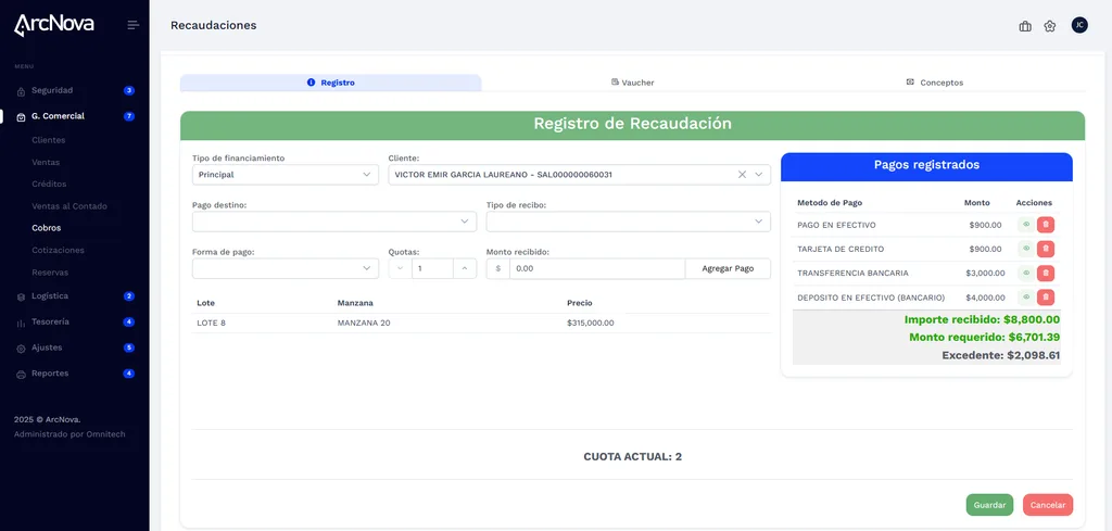 Facturación ArccNova